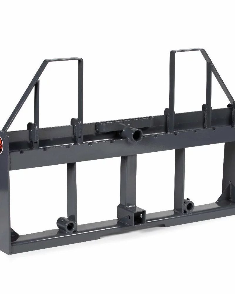 Titan Attachments UA USA Made Grey Step-Through Pallet Fork Frame Attachment, Rated 4,000 LB, Quick Tach Mounting