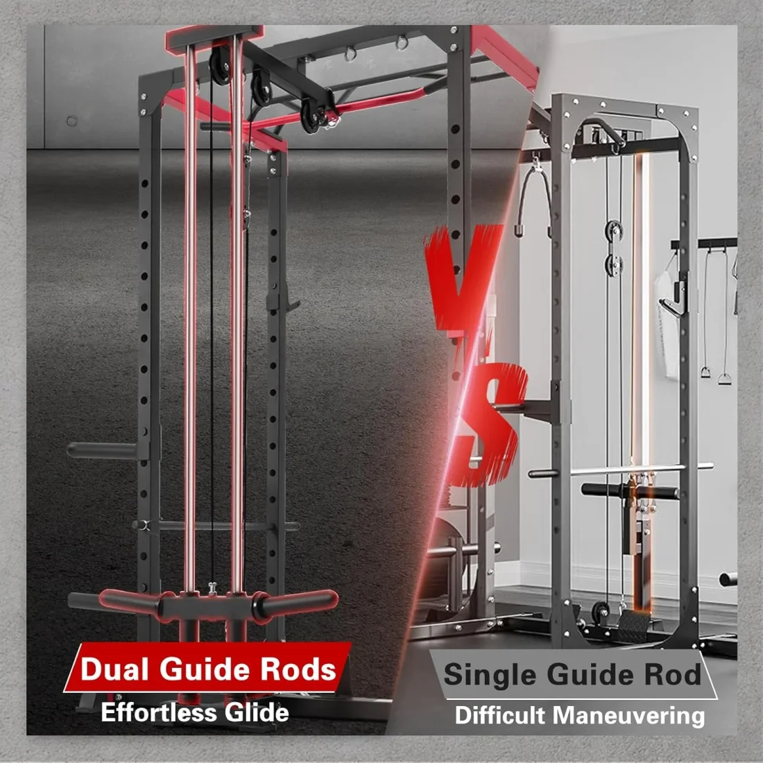RitFit All-in-One Squat Rack for Home Gym, PPC02C Multi-Function 1000 LBS Capacity Power Cage - Image 3