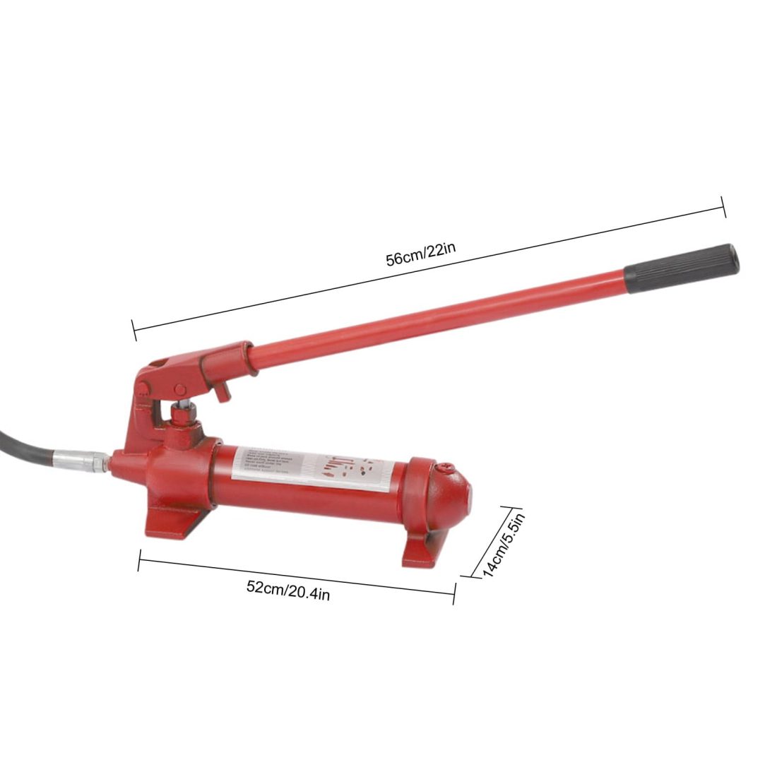Miumaeov 4 Ton Porta Power Kit, 59 in Oil Hose Hydraulic Car Jack Ram 4.9 inch Lifting Height Autobody Frame Repair Power Tools for Truck Bed Unloader Farm Hydraulic Equipment Construction - Image 3