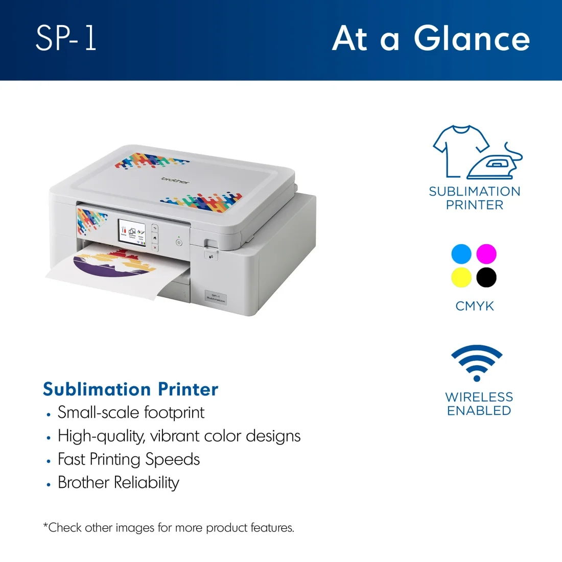Brother Sublimation Printer and 4-Color Sublimation Ink Cartridge Set - Image 2