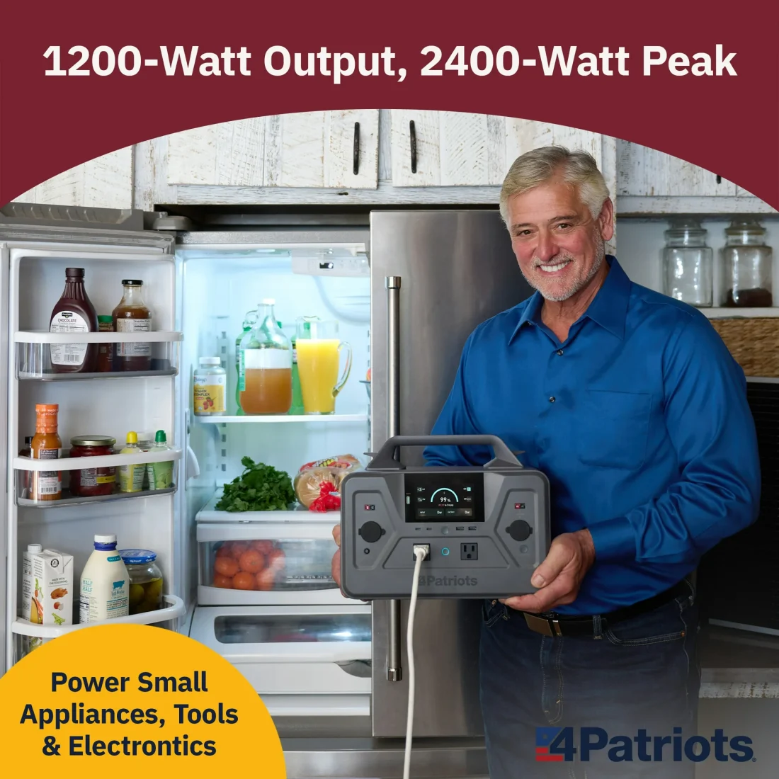 4Patriots Patriot Power Generator 1200 Silent, Fume-Free Solar Generator - Image 2