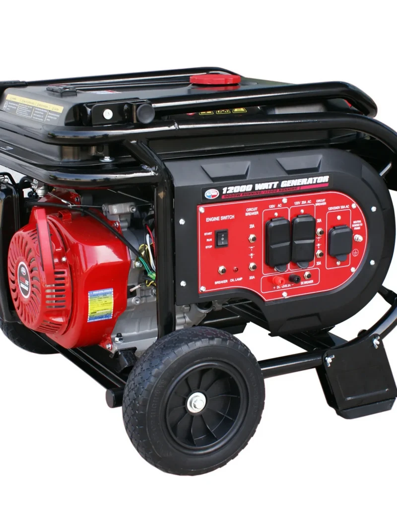 All Power Heavy Duty 12000 Watt Portable Generator with Electric Start, 12000W Gas