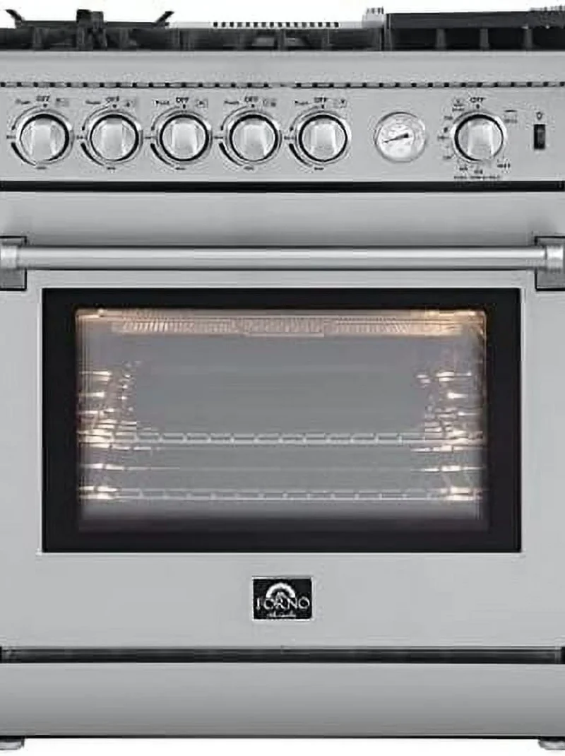 Forno Lazio 30-Inch Freestanding Gas Range, 4 Burners, Convection Oven, Energy Efficient