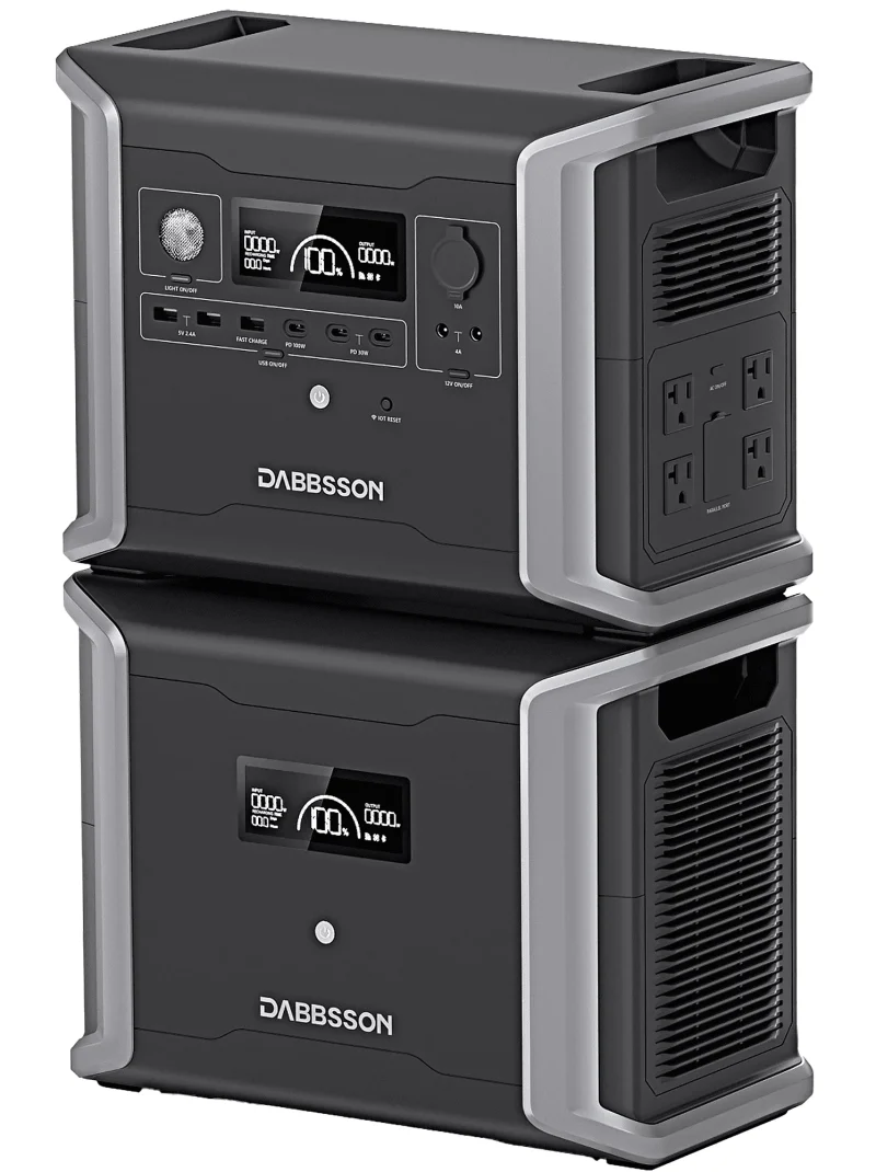 Ultimate Portable Solar Generator for Camping – DABBSSON 3030Wh Power Station with Expandable Battery Backup