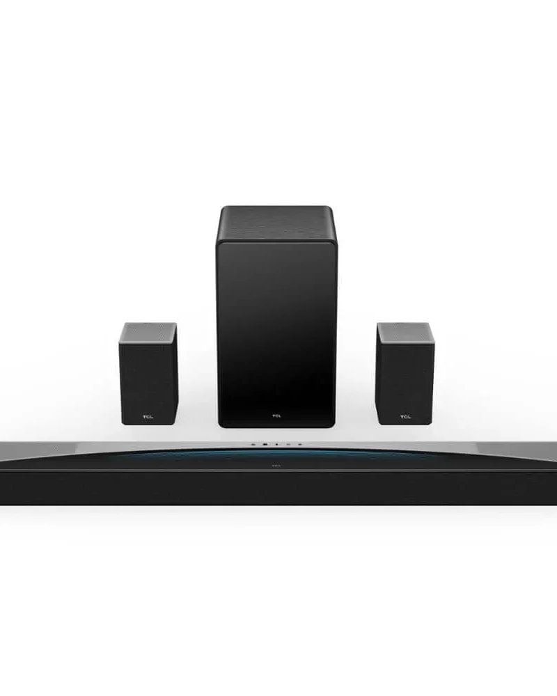 TCL Q85H Q Class 7.1.4 Channel Sound Bar with Wireless Subwoofer and Surround Speakers – Black