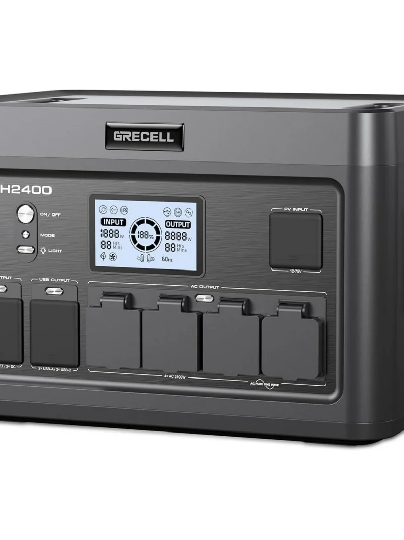 GRECELL 2400W Continuous / 4800W Peak Portable Power Station