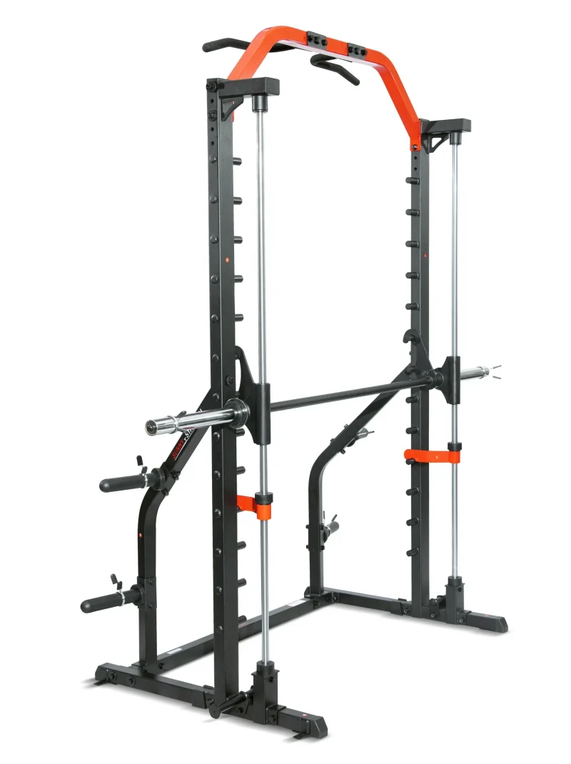 Sunny Health & Fitness Premium Squat Smith Machine – 3 in 1 Multifunction Power Rack