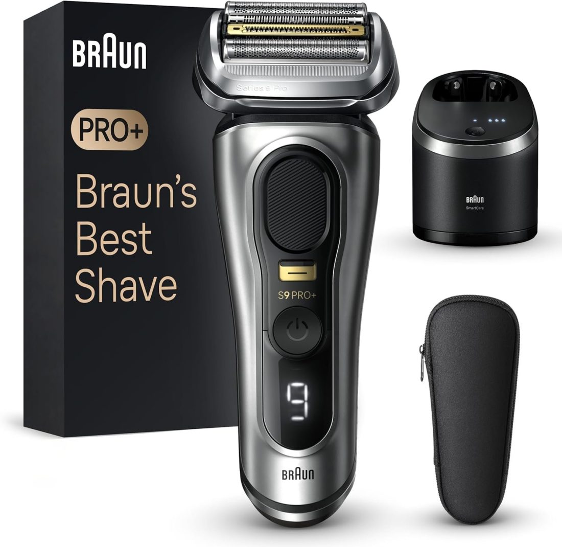 Braun Series 9 PRO+ Electric Razor for Men, ProComfort Head, Powercase