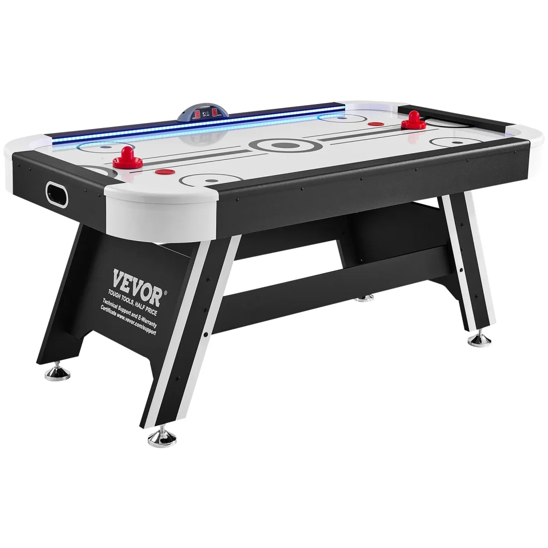 SKYSHALO Air Hockey Table, 72′′ Indoor Hockey Table for Kids and Adults, LED Sports Hockey Game w/2 Pucks