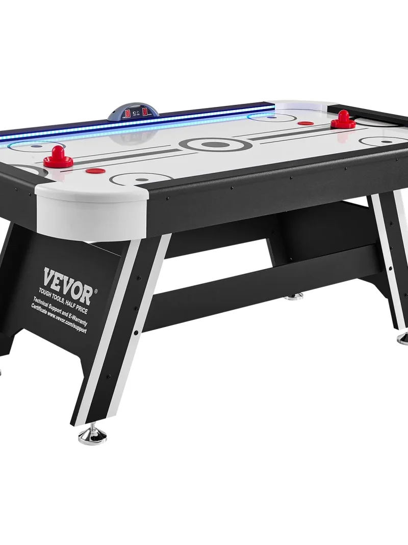 SKYSHALO Air Hockey Table, 72′′ Indoor Hockey Table for Kids and Adults, LED Sports Hockey Game w/2 Pucks