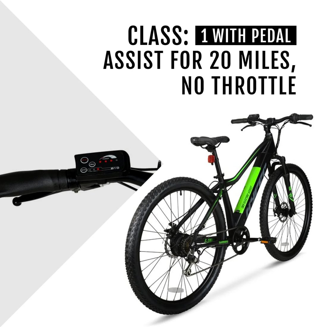 Hyper Bicycles 29" 36V Electric Mountain Bike for Adults, Pedal-Assist, 250W E-Bike Motor, Black - Image 4