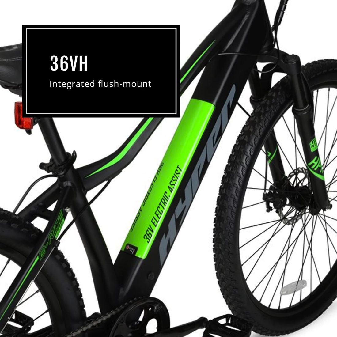Hyper Bicycles 29" 36V Electric Mountain Bike for Adults, Pedal-Assist, 250W E-Bike Motor, Black - Image 5