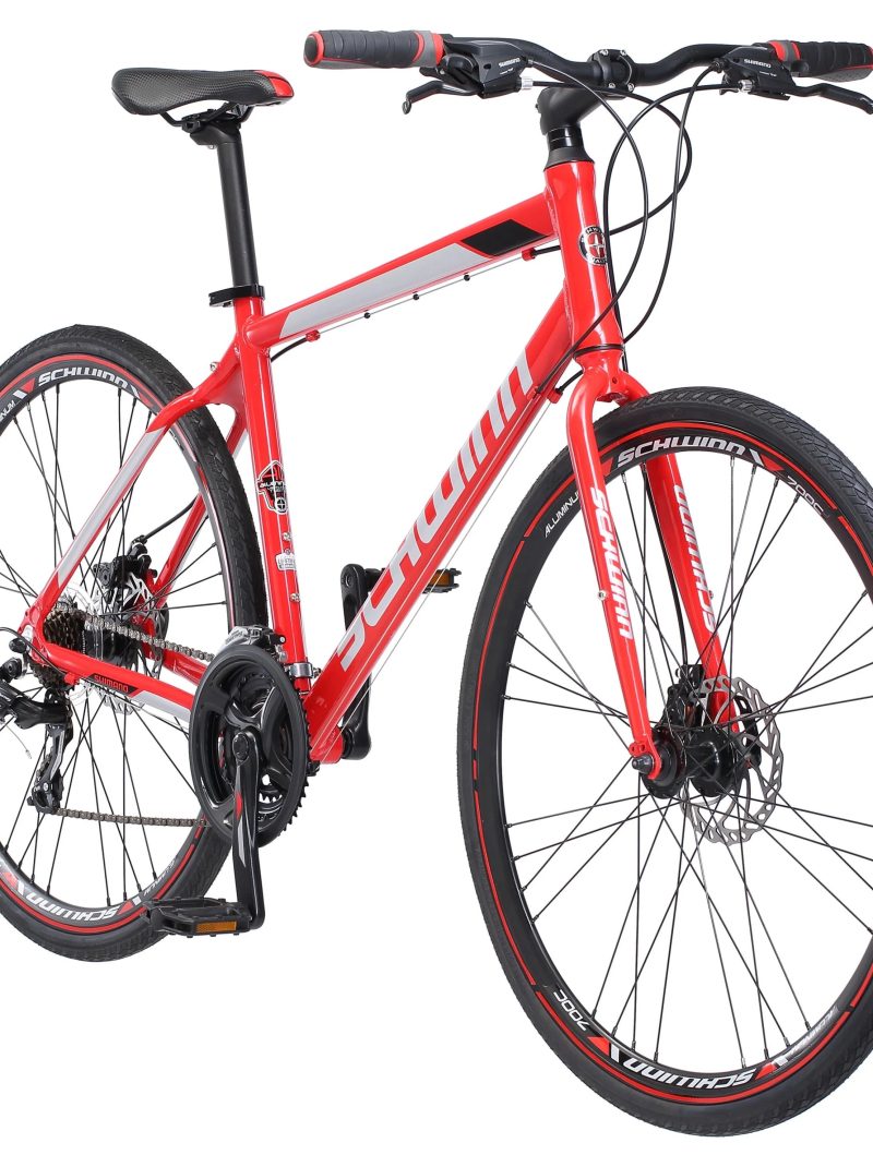 Schwinn Kempo Hybrid Bike, 700c Wheels, 21 Speeds, Mens Frame, Red