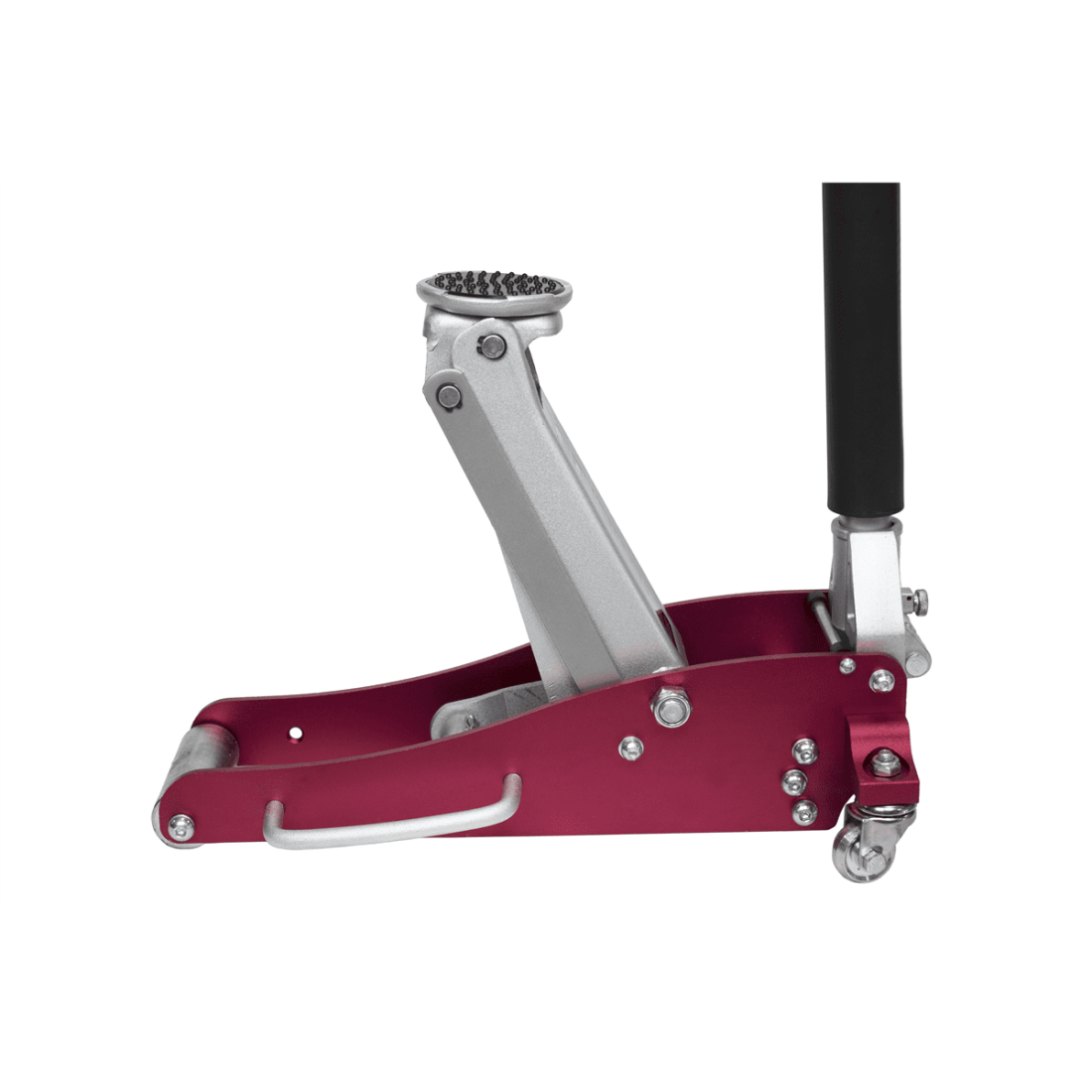 K Tool International 63094 1.5 Ton Low Profile Service Floor Jack for Garages, Repair Shops, and DIY, 3,000 lbs. Capacity, Aluminum/Steel Hybrid, Hydraulic Lifting Range 3.15" - 14", Red/Silver - Image 4