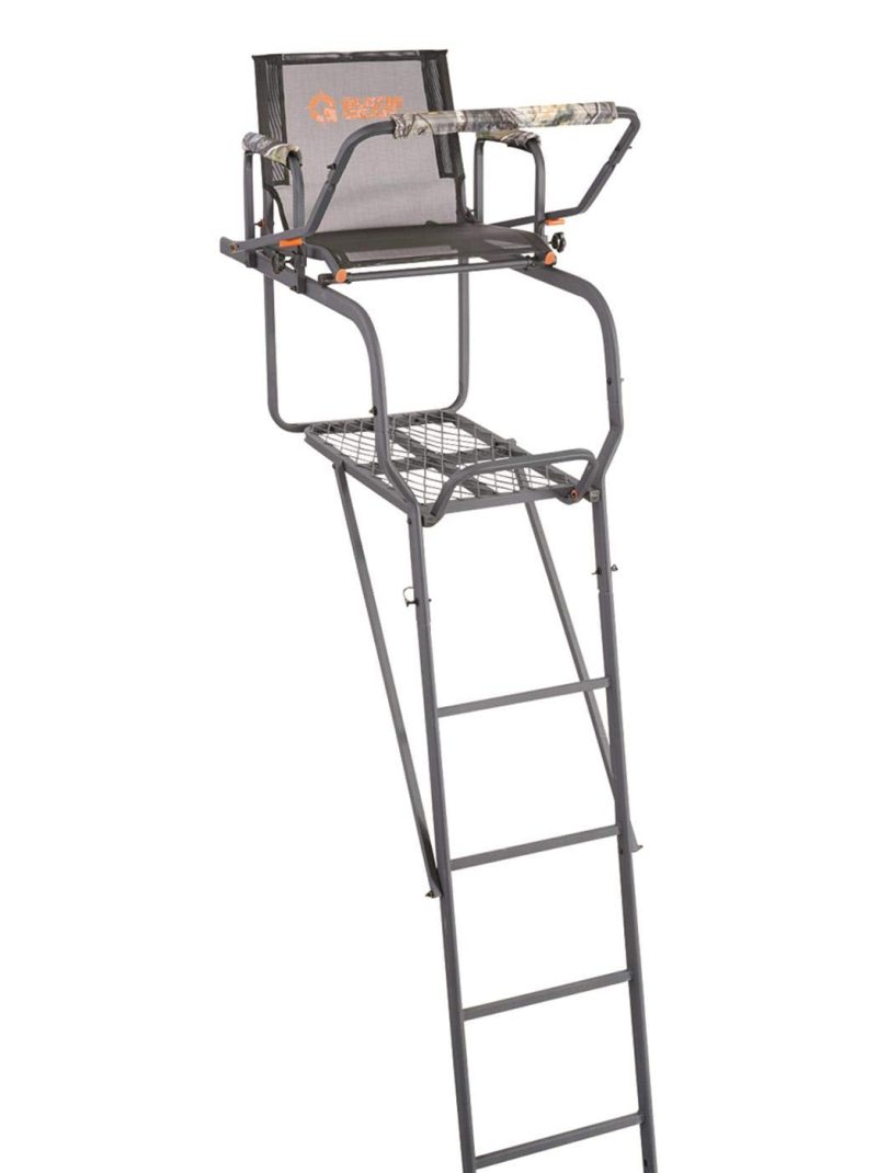 Guide Gear 15.5' Climbing Ladder Tree Stand for Hunting with Mesh Seat, Hunting Gear, Equipment, and Accessories
