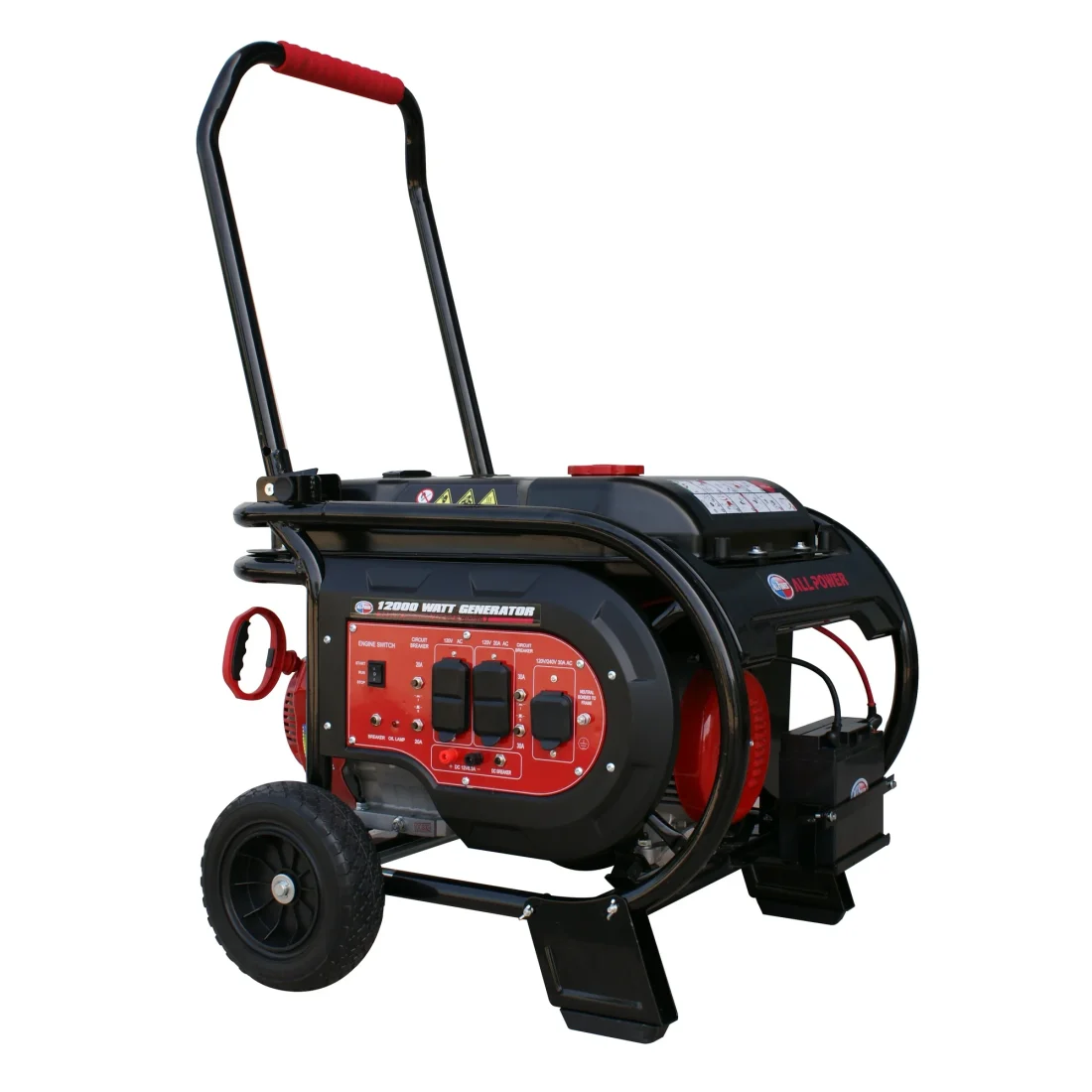 All Power Heavy Duty 12000 Watt Portable Generator with Electric Start, 12000W Gas - Image 3