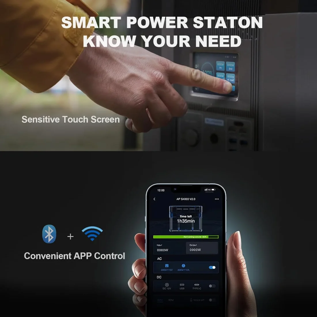 ALLPOWERS R4000 Portable Generator, 3600Wh LiFePO4 Battery, 3600 Watt, 30A RV Port, Voice Control - Image 7
