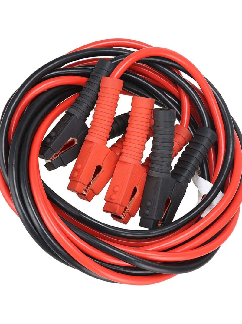 6m 3000A Car Battery Power Emergency Cable Jump Start Firing Line Power Wire Copper Clip Clamp Boost Cord Bateria Auto (Black and Red)
