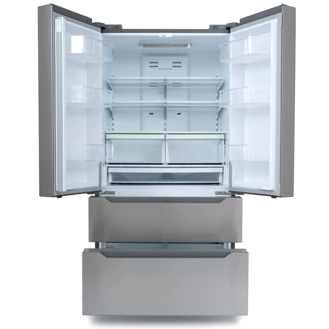 Cosmo 4 Piece Kitchen Appliance Packages with 30" Freestanding Electric Range 30" Wall Mount Hood 24" Built-in Integrated Dishwasher & French Door Refrigerator Kitchen Appliance Bundles - Image 7