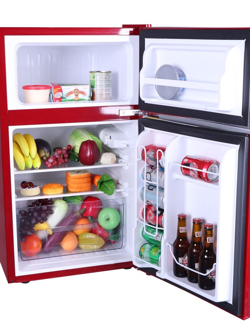 Frigidaire 3.2 Cu Ft 2 Door Retro Mini Fridge Refrigerator with Freezer (Used)