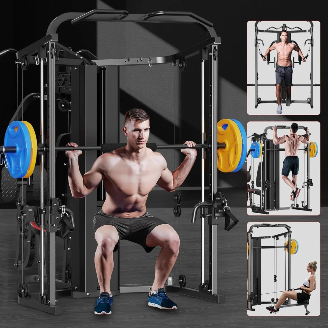 Sunhome Multifunction Home Gym System Smith Machine - Image 5