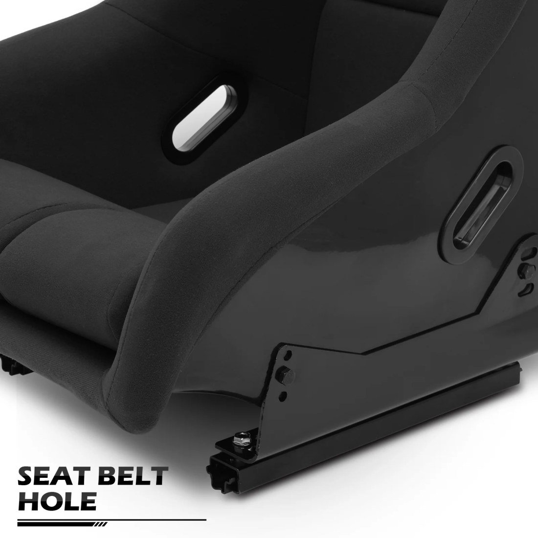 MoNiBloom Racing Bucket Seat, Racing Simulator Game Seat with Adjustable Slide, Racing Seat for Racing Simulator Cockpit Wheel Stand, Black - Image 12