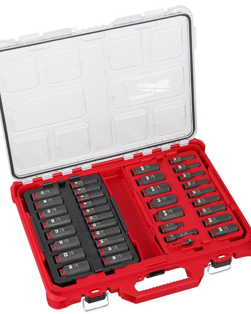 Milwaukee 49-66-6805 Shockwave Impact Duty Socket 3/8" Dr 36Pc Sae/mm Packout Set