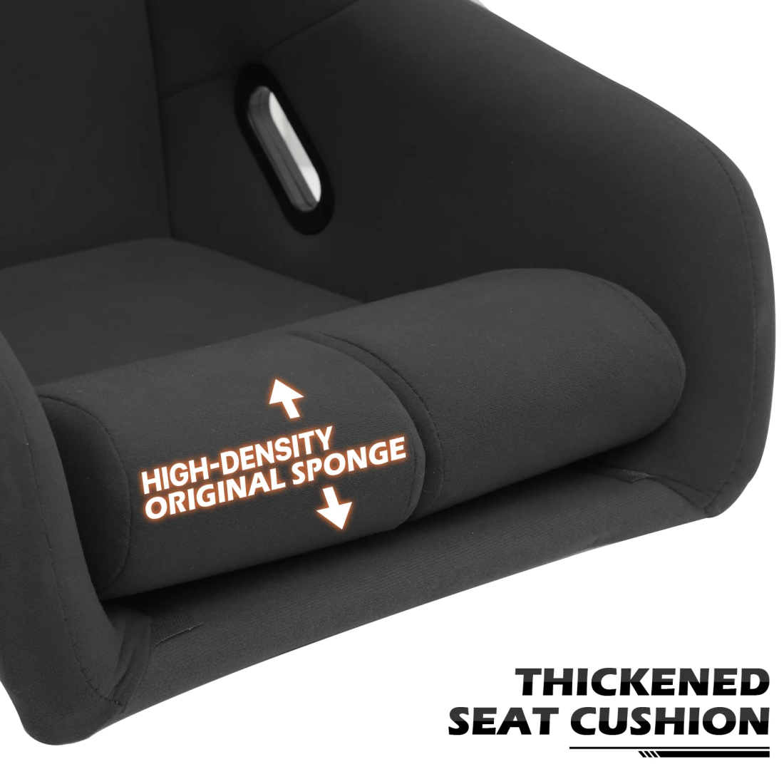 MoNiBloom Racing Bucket Seat, Racing Simulator Game Seat with Adjustable Slide, Racing Seat for Racing Simulator Cockpit Wheel Stand, Black - Image 10
