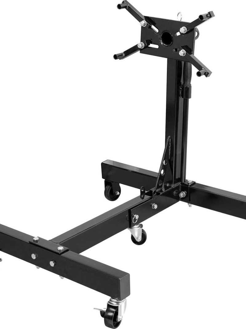 Torin DT26801B Steel Rotating Engine Stand with 360 Degree Rotating Head and Folding Frame: 3/4 Ton (1,500 lb) Capacity, Black