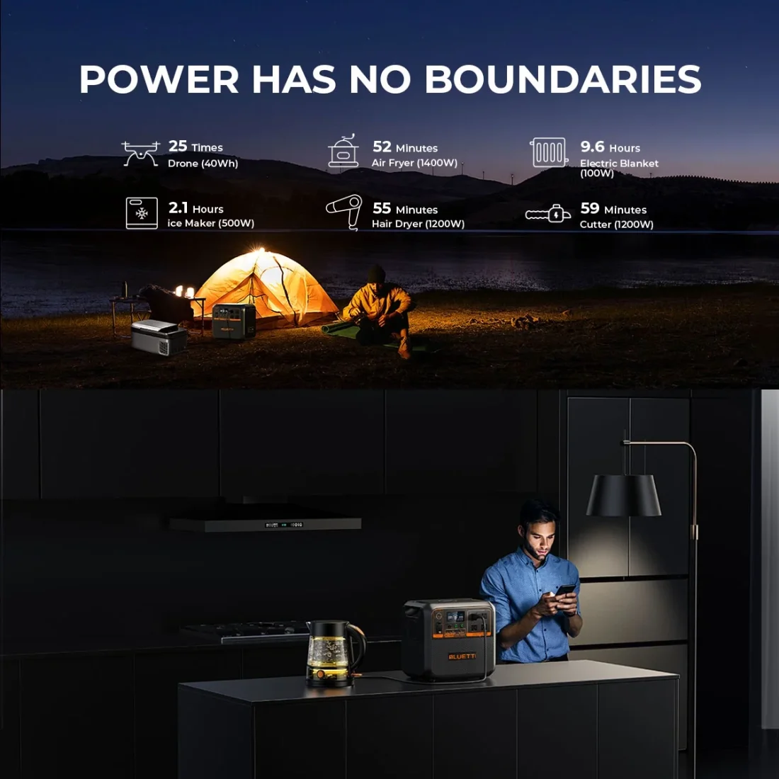 Ultimate Backup Portable Power Station 1800W – Bluetti AC180P, 1440Wh Solar Generator for Off-Grid, RV & Home Use - Image 8