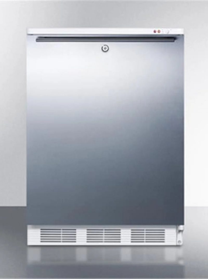 25.13 x 24 in. Built-in -25 deg C Manual Defrost All-Freezer with Lock - White