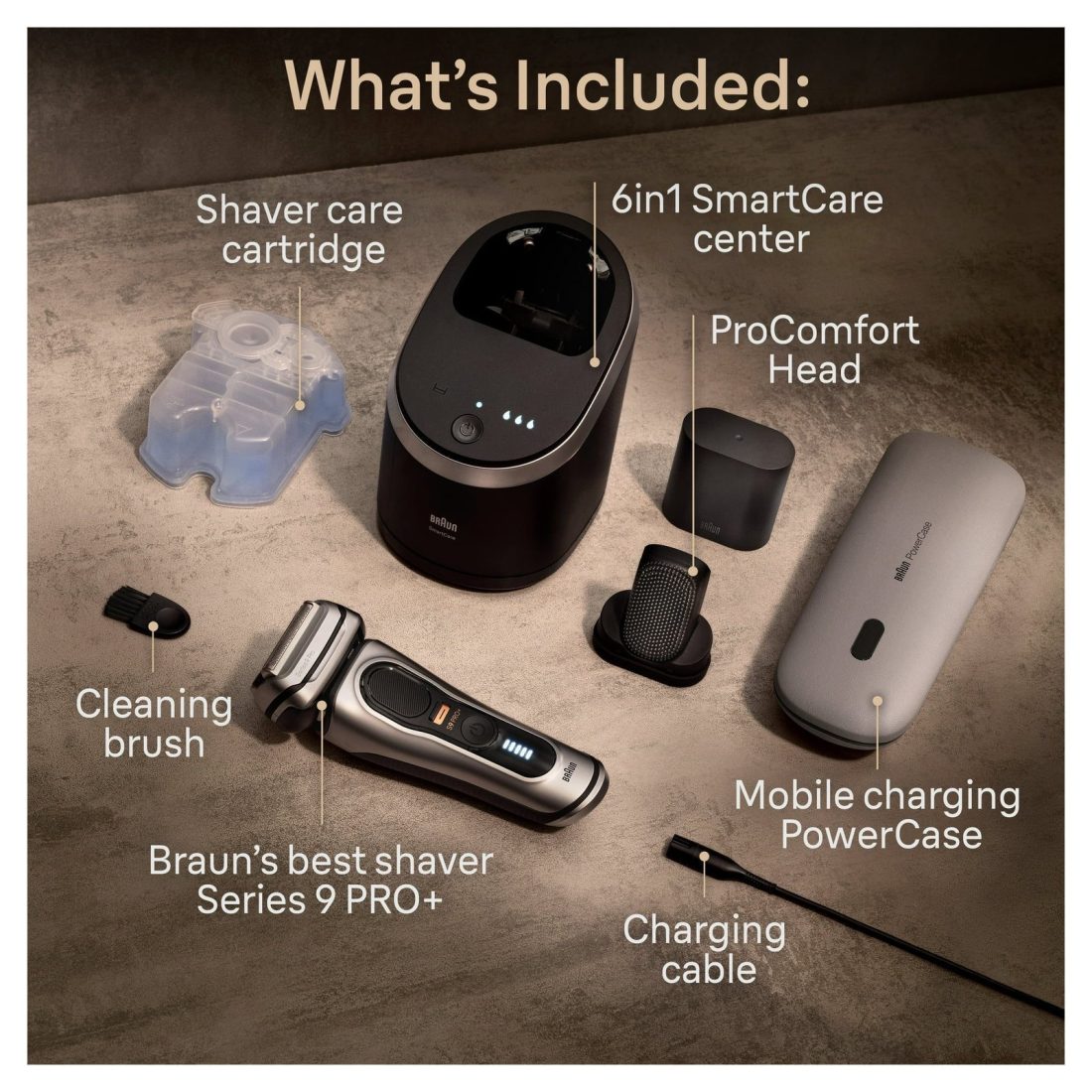 Braun Series 9 PRO+ Electric Razor for Men, ProComfort Head, Powercase - Image 4