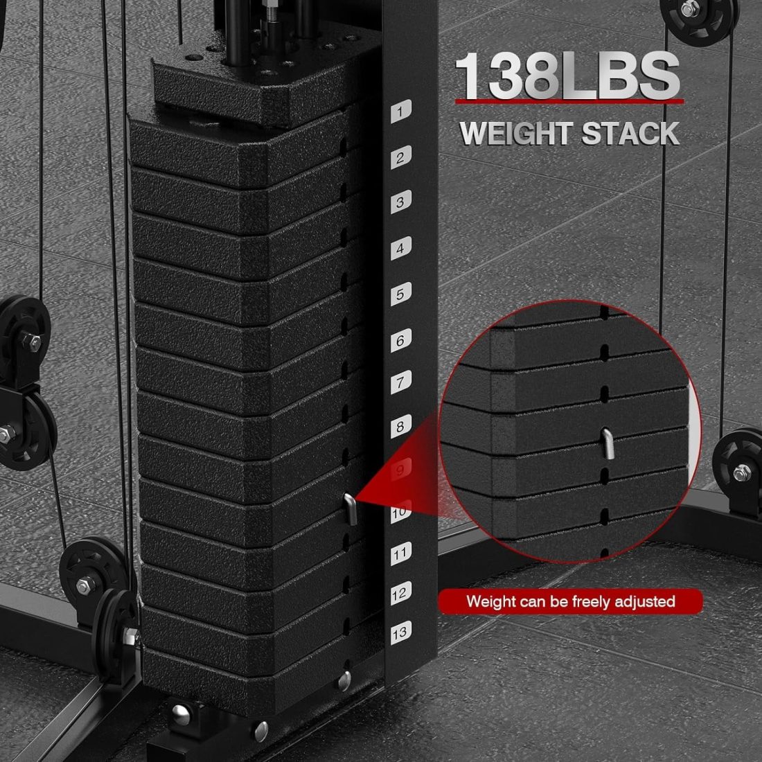 Sunhome Multifunction Home Gym System Smith Machine - Image 3