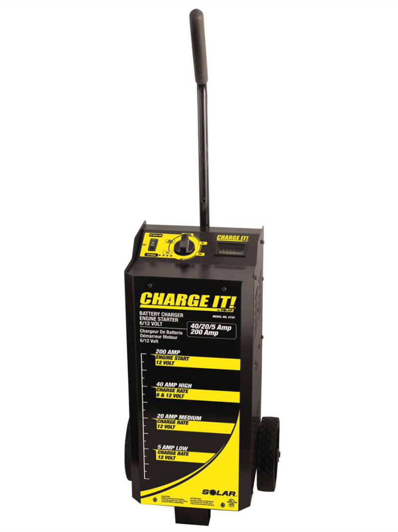 12 Volt Wheel Battery Charger; 40/10/2/200 Amp