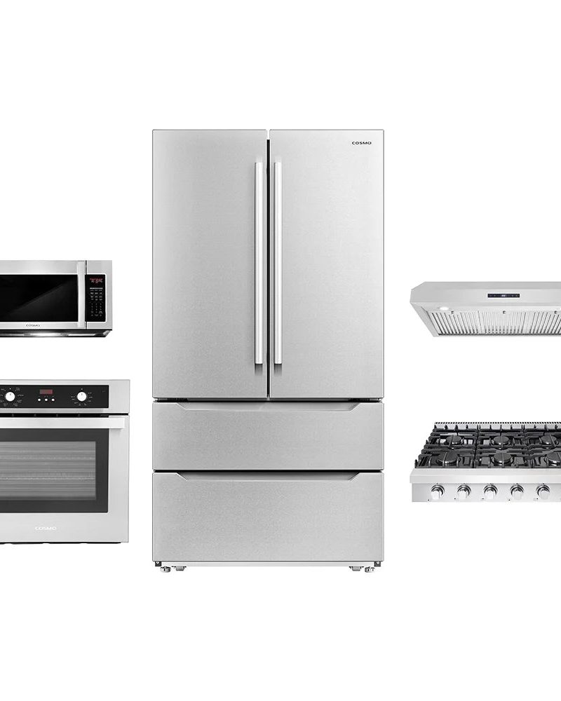 5 Piece Kitchen Package With 30" Slide-In Gas Cooktop 24" Single Electric Wall Oven 24.4" Built-in Microwave French Door Refrigerator & 24" Built-in Fully Integrated Dishwasher