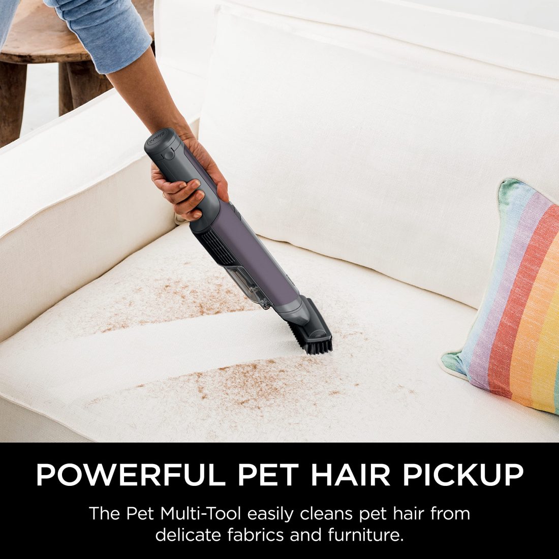 Shark WV410PR WANDVAC Cordless Hand Vacuum, Ultra-Lightweight & Portable with Powerful Suction & Tools for Pets, Designed for Car & Home, Violet - Image 6