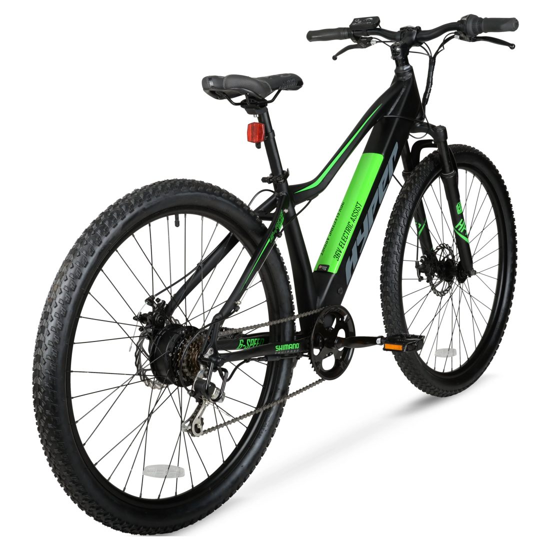 Hyper Bicycles 29" 36V Electric Mountain Bike for Adults, Pedal-Assist, 250W E-Bike Motor, Black - Image 21
