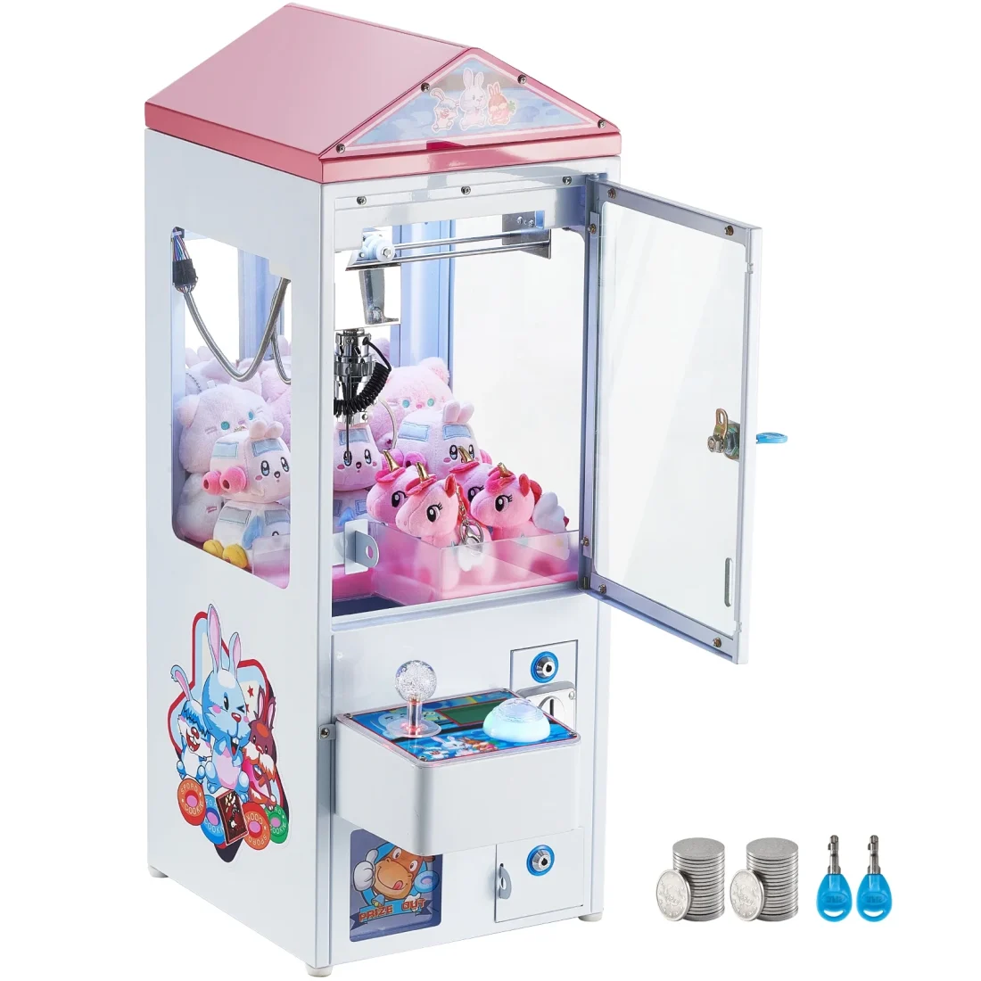 SKYSHALO Mini Claw Crane Machine 110V Metal Case Bar Candy Toy Catcher Shake-proof (3.7) - Image 4