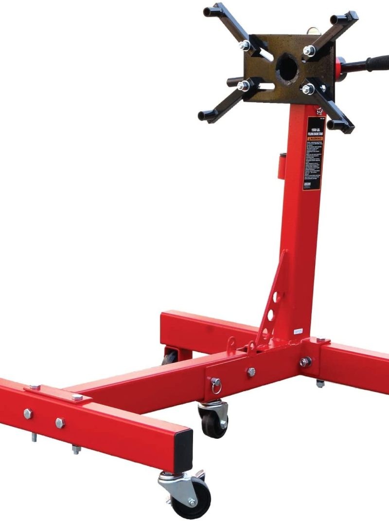 BIG RED 3/4 Ton Steel Foldable Vehicle Engine Stand,Red,DMT26801