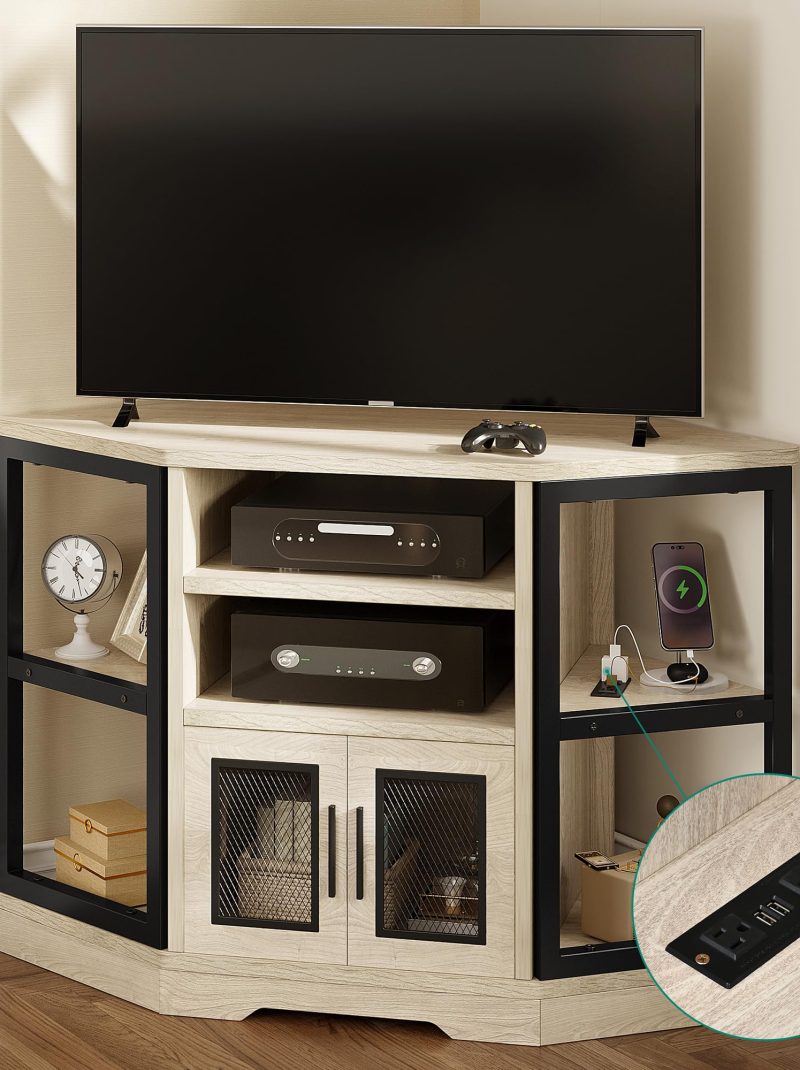 YITAHOME Farmhouse Entertainment Console Cabinets