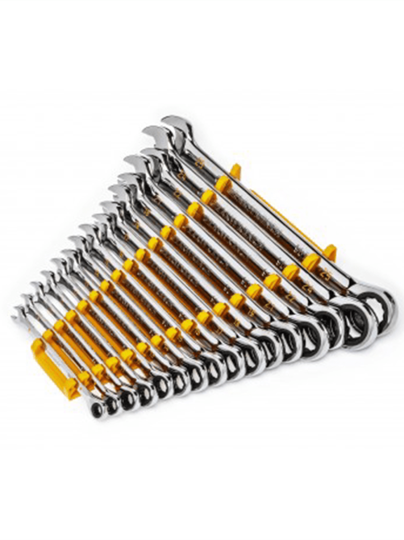 GearWrench 16 Pc. 90T 12-PT Metric Combi Ratchet Wrench Set