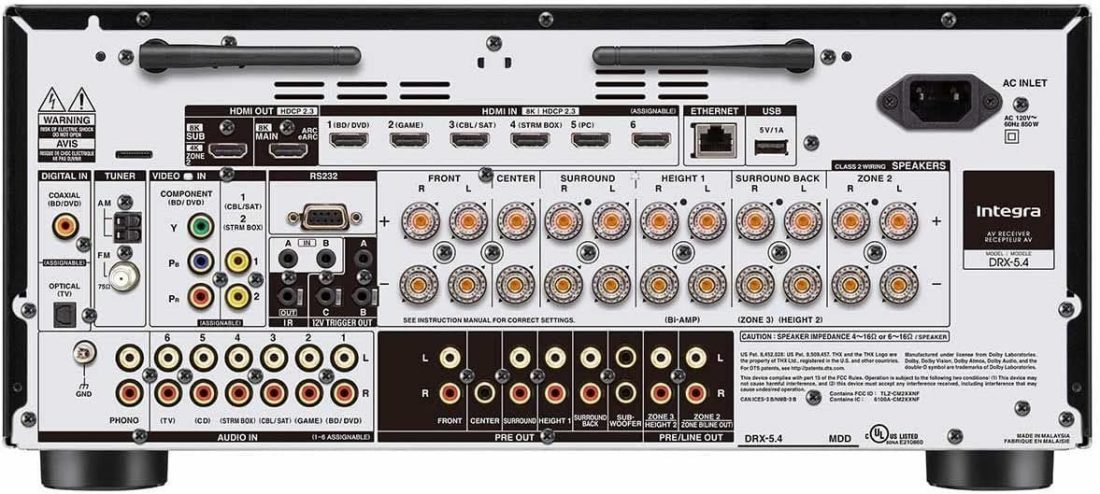 Integra DRX-5.4 9.2 Channel Network 8K AV Reciever - Image 3