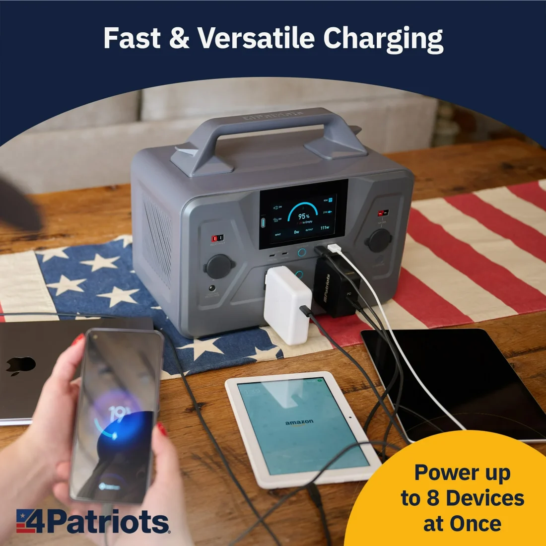 4Patriots Patriot Power Generator 1200 Silent, Fume-Free Solar Generator - Image 7
