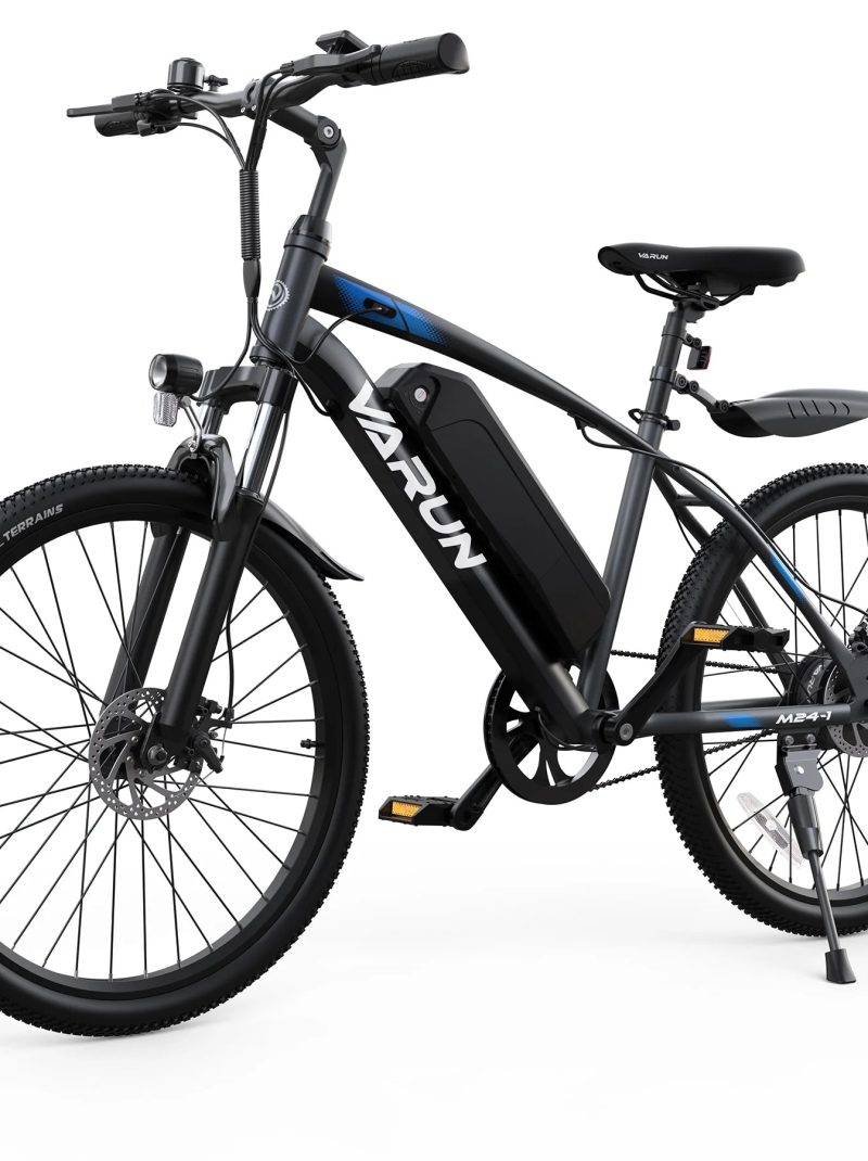 VARUN Electric Bike for Adults, 350W 20MPH Commuter Ebike with 36V Removable Battery, 24'' Electric Mountain Bike with Front Fork Suspension and Dual Disc Brakes