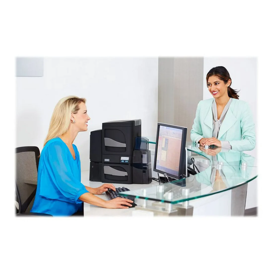 DTC4500e single-side dual-input card hopper Base Model - Image 3