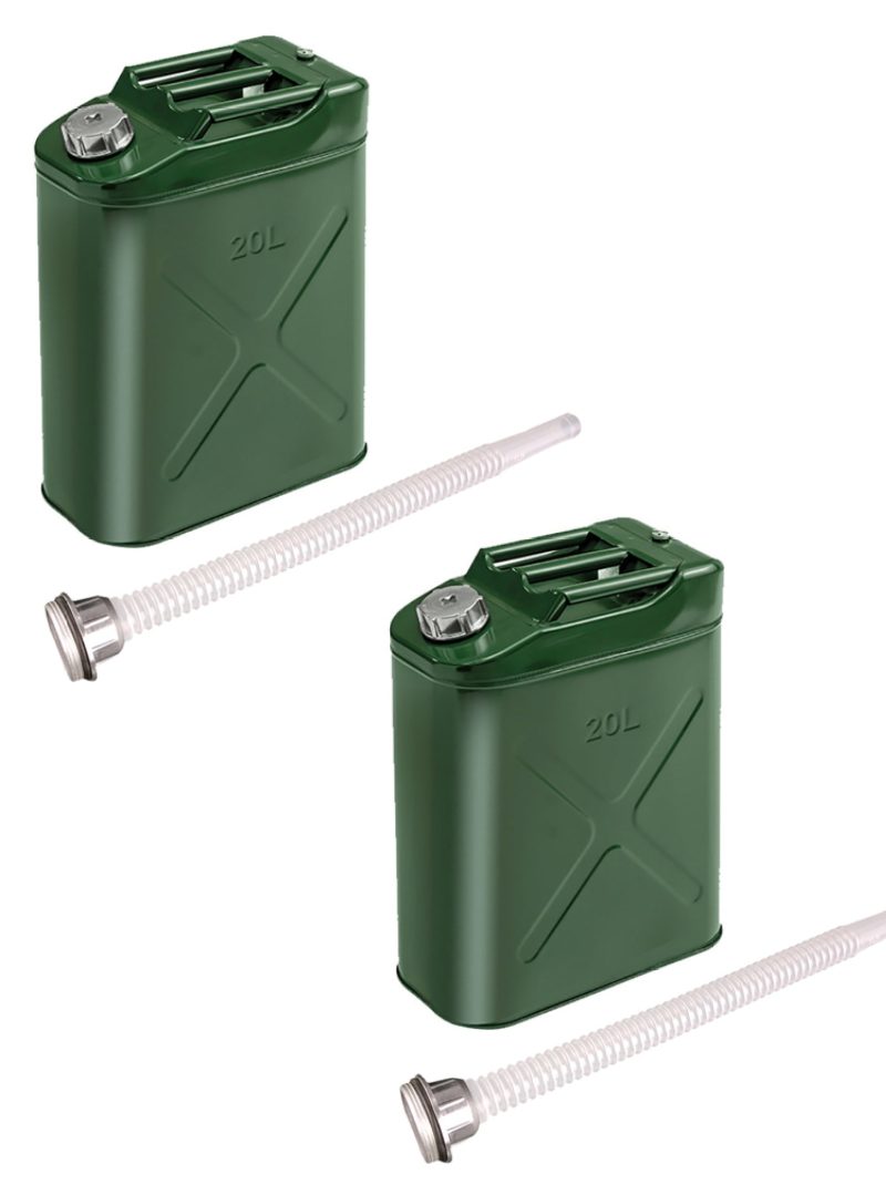 MoreChioce 20L Green Metal Jerry Can Store Container for Petrol Oil Water Alcohol