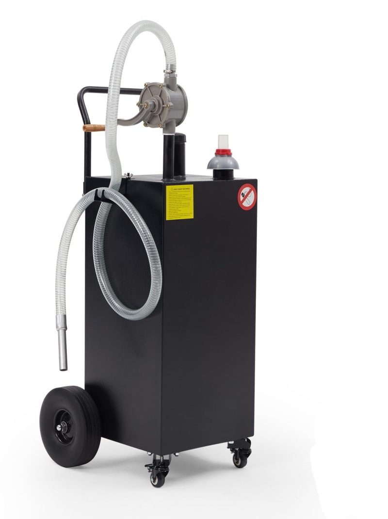 Towallmark 30 Gallon Portable Gas Caddy Fuel Storage Tank Large Gasoline Diesel Can Hand Siphon Pump for Boat, ATV, Car, Motorcycle