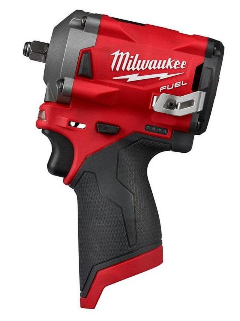 Milwaukee M12 FUEL 12V Lithium-Ion Brushless Cordless Stubby 3/8 in. Impact Wrench (Tool-Only)
