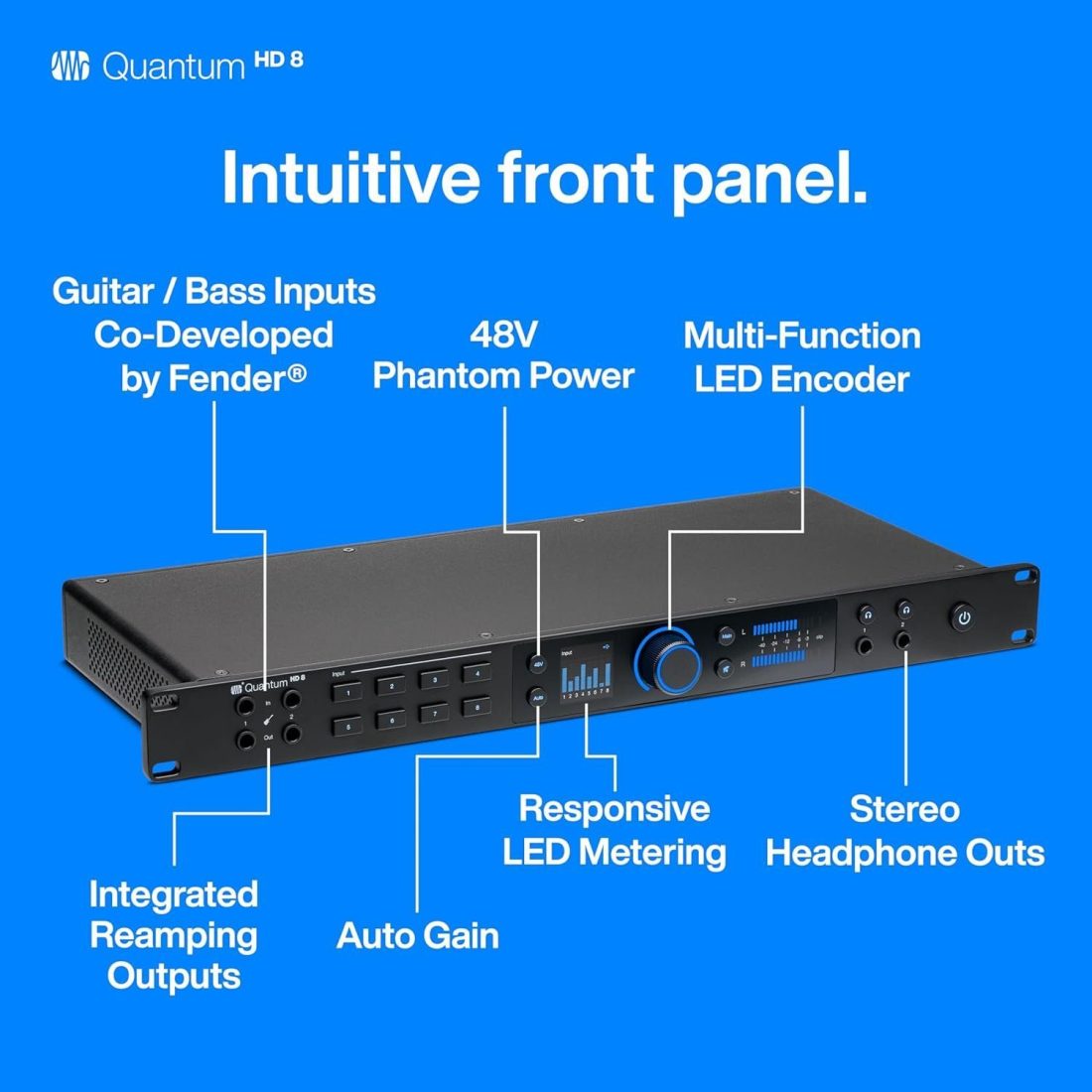 PreSonus Quantum HD 8 26 x 30, 32-bit / 192 kHz USB-C Audio Interface - Image 6