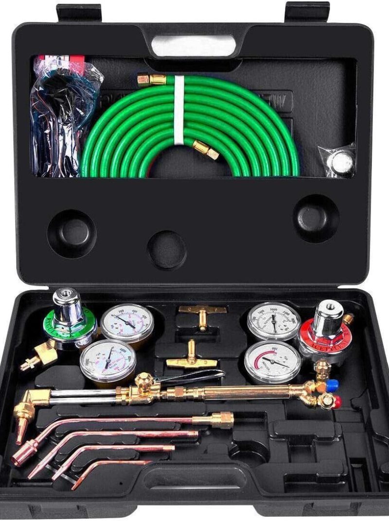 Heavy-Duty Mobile Oxy-Acetylene Welding Torch Kit – Portable FlameMaster Pro for Precision Cutting & Heating Tasks